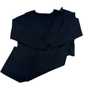 Lillusory Black Soft Comfy Cozy Knit Two Piece Lounge Set Women's Size Small